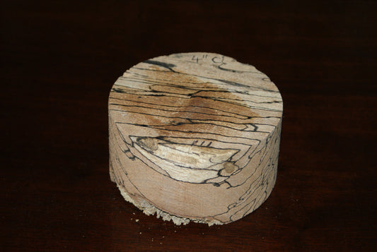 C Grade 4 x 2" spalted beech wood turning blank  (111)