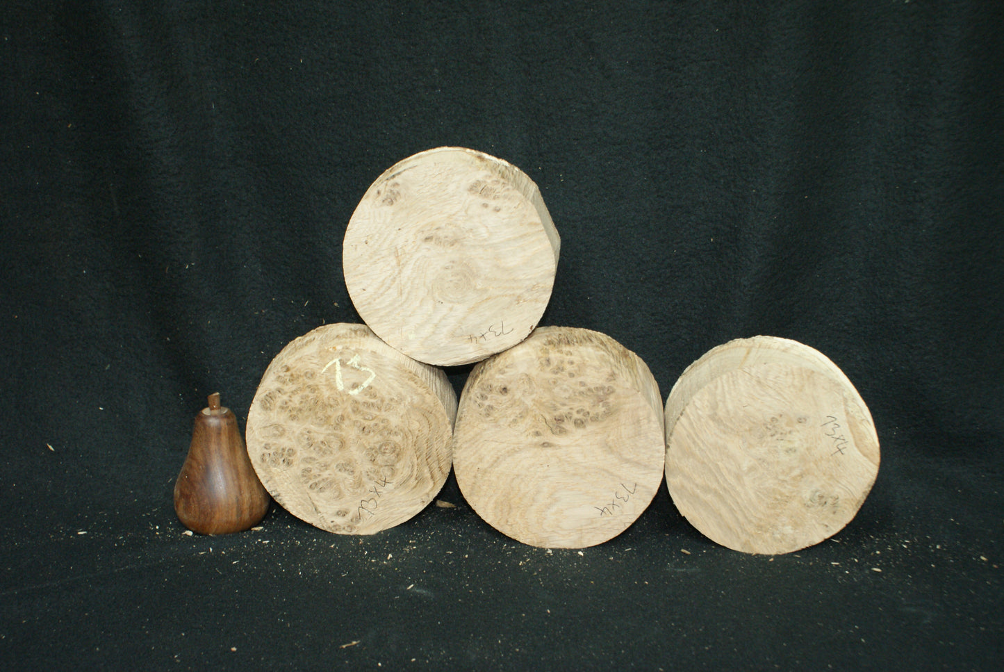 x4 Pippy Oak wood turning blanks 5 W x 2 D Inches (73)