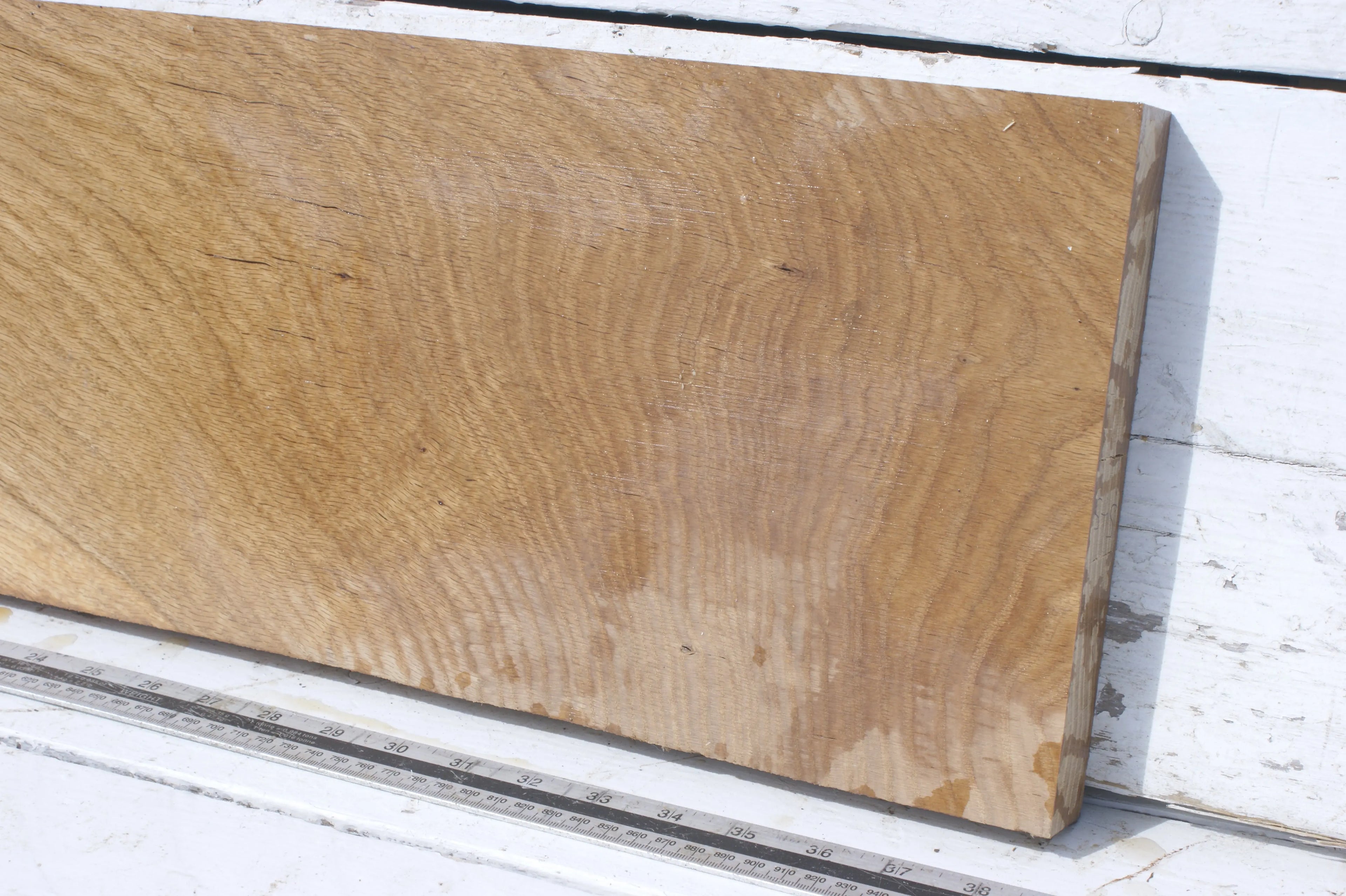 Oak shelf 845 L x 219 x 171 W x 34 D mm   (545) Oak & Burr Oak