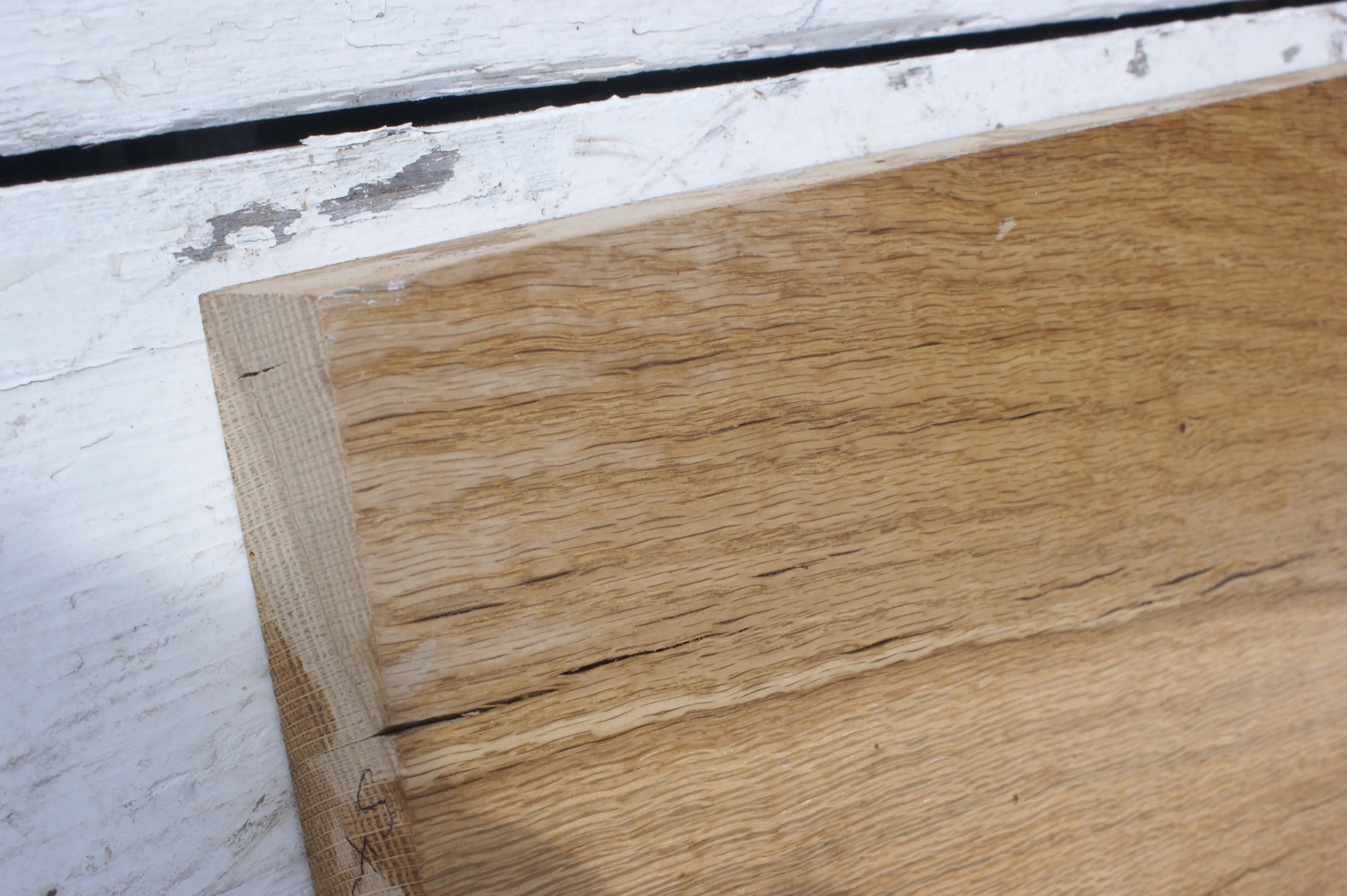 Oak shelf 845 L x 219 x 171 W x 34 D mm   (545) Oak & Burr Oak
