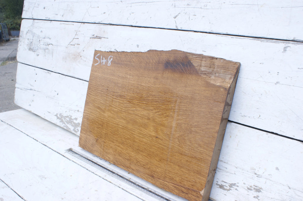 Brown oak shelf 535 L x 393 x 316 W x 45 D mm    (548) Oak & Burr Oak
