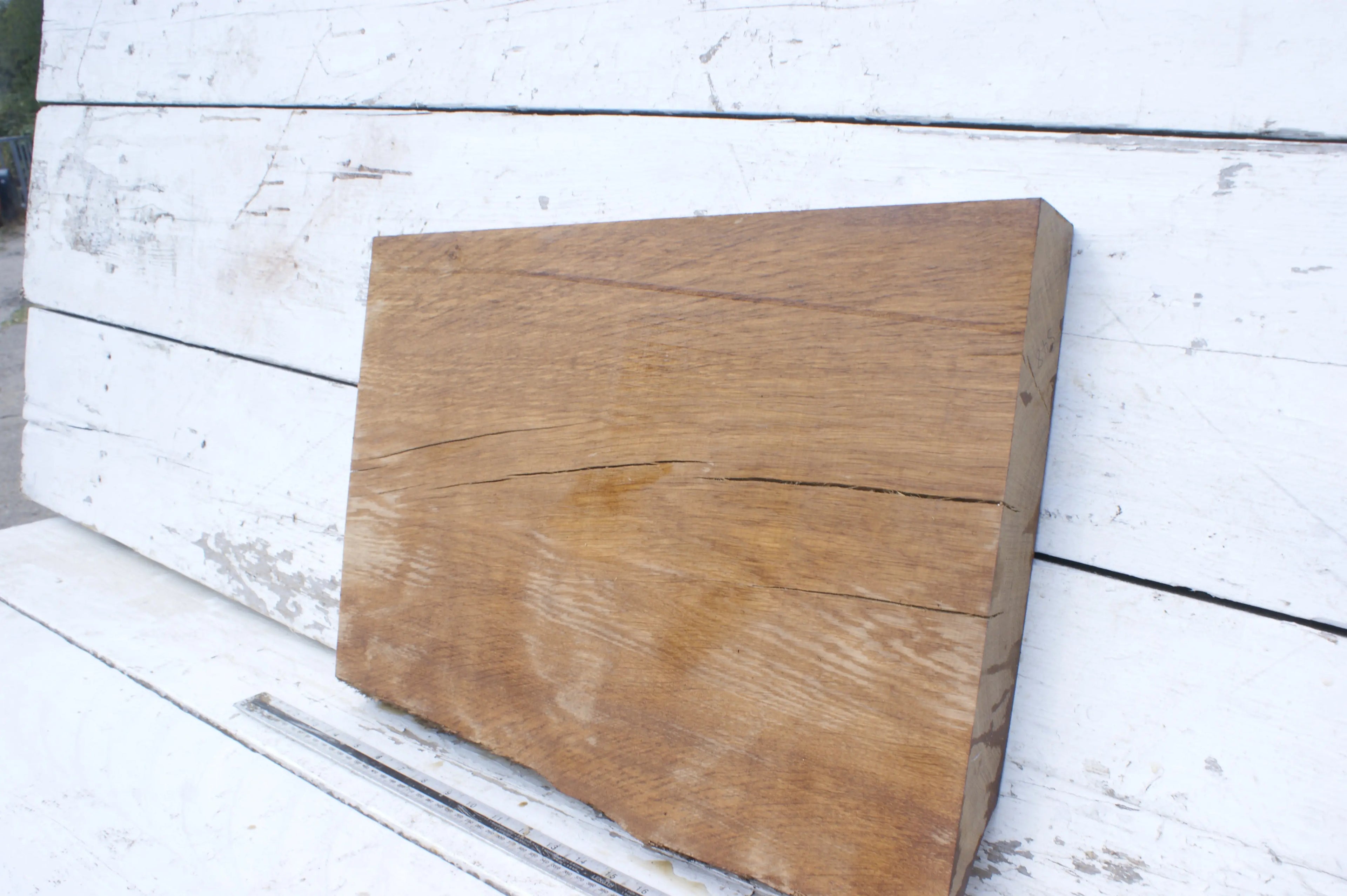 Brown oak shelf 535 L x 393 x 316 W x 45 D mm    (548) Oak & Burr Oak