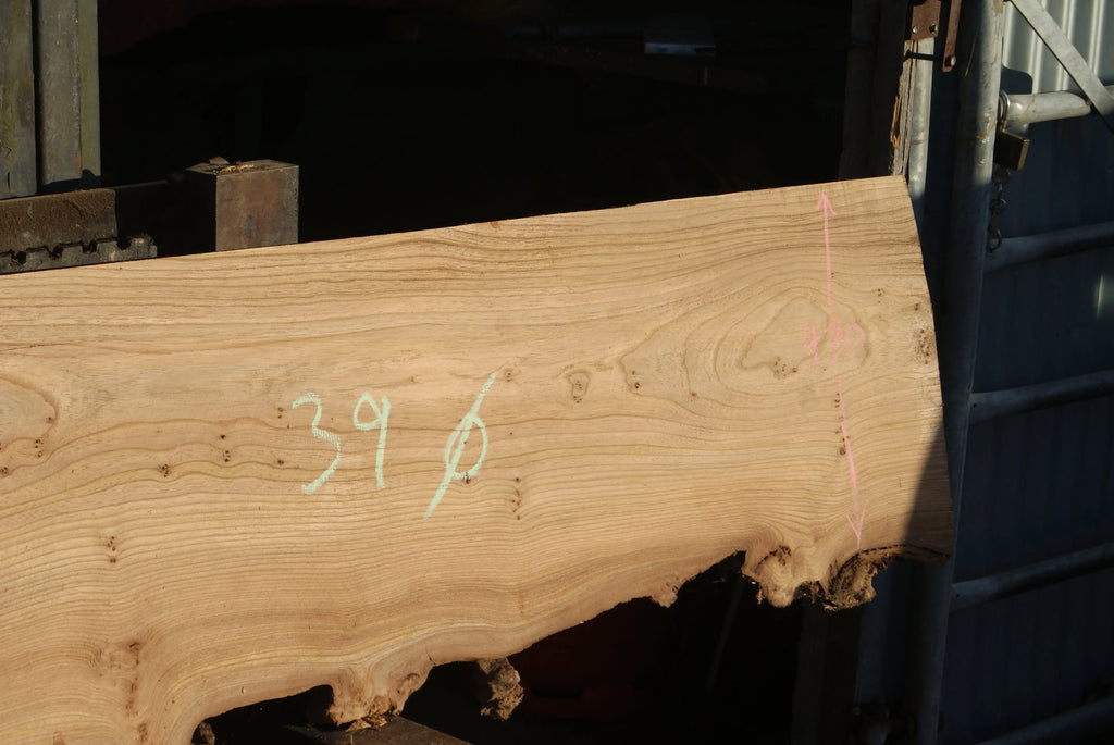 Elm Slab, Kiln Dried 2796 L x 650 - 378 W x 39 D mm   (288) elm