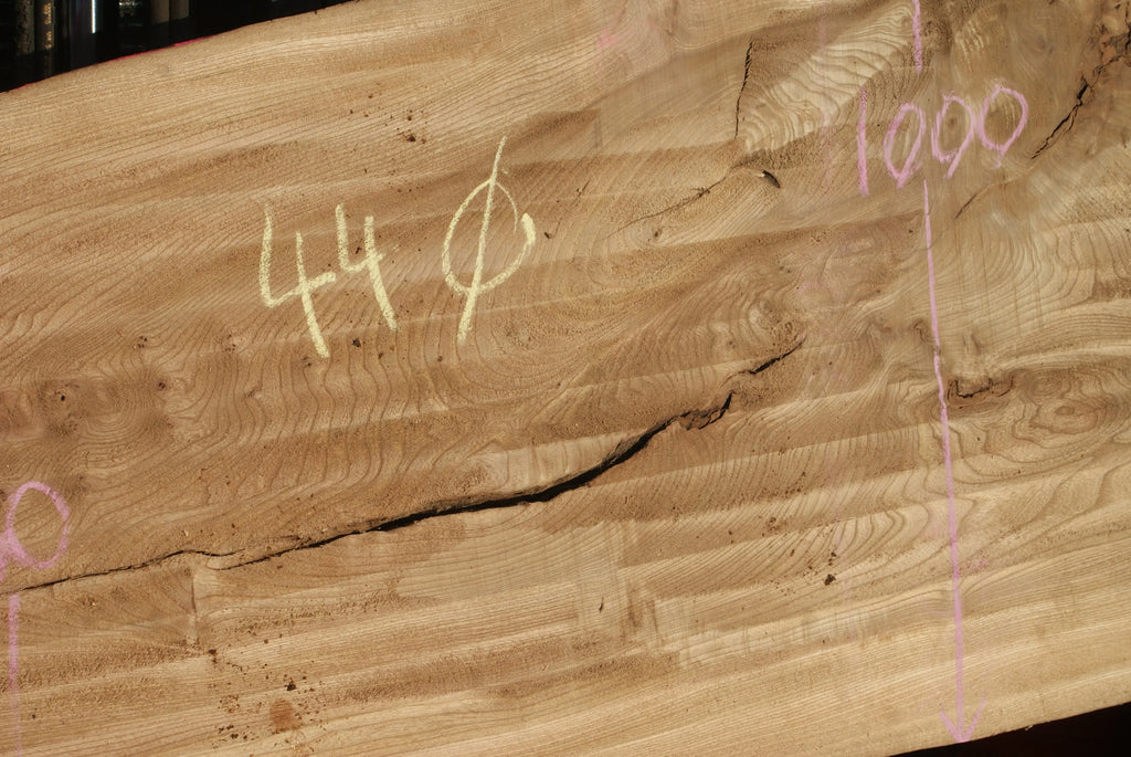 Burr Elm Slab, Kiln Dried 2370 L x 1010 - 585 W x 44 D mm   (289) elm