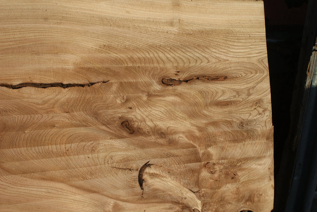 Burr Elm Slab, Kiln Dried 2370 L x 1010 - 585 W x 44 D mm   (289) elm