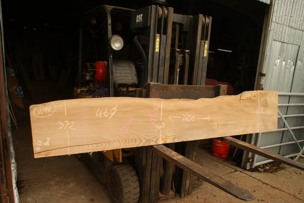 Elm Slab, Kiln Dried 2600 L x 460 - 342 W x 46 D mm   (298) elm