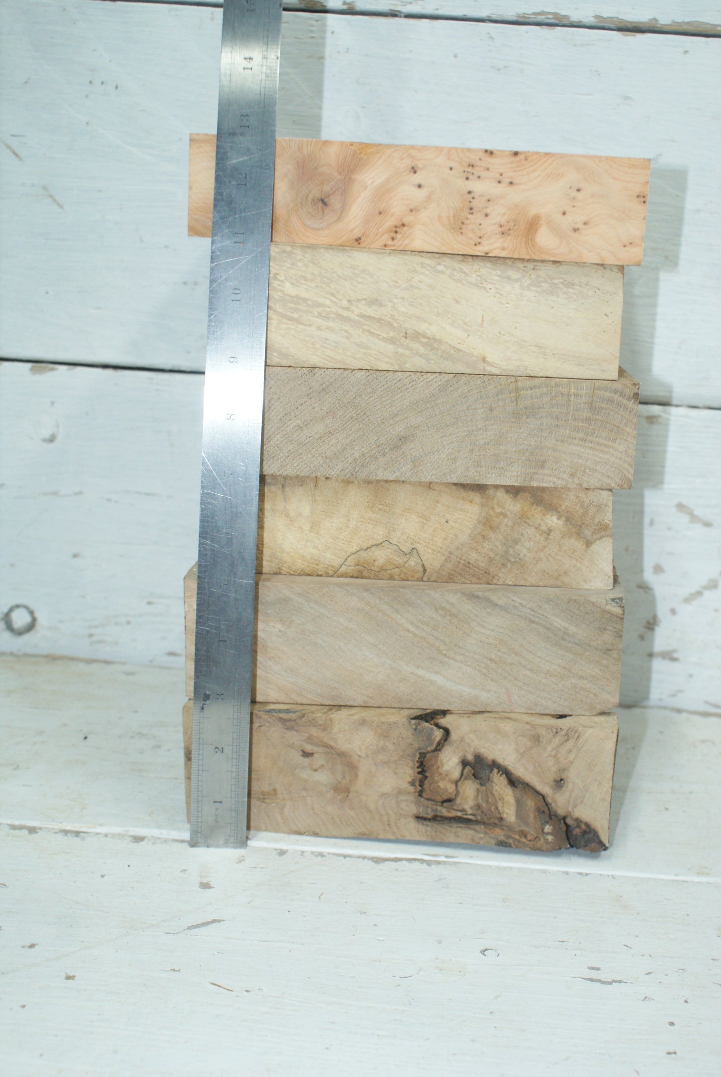 6x Wood Turning Blanks 7 x 7 x 2"  C Grade   (001)