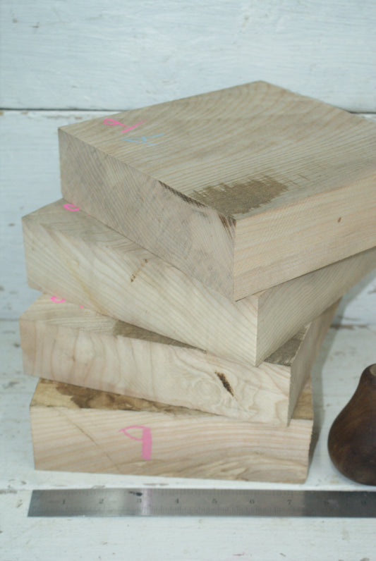 4 x Wood Turning Blanks  7 x 7  x 2 "  A Grade   (009)