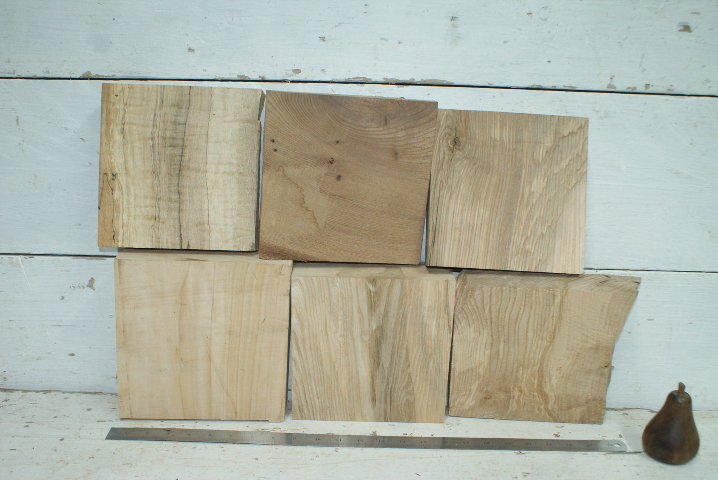 6 x Wood Turning Blanks 7x7, 8x8, x 2 "  B Grade   (014)