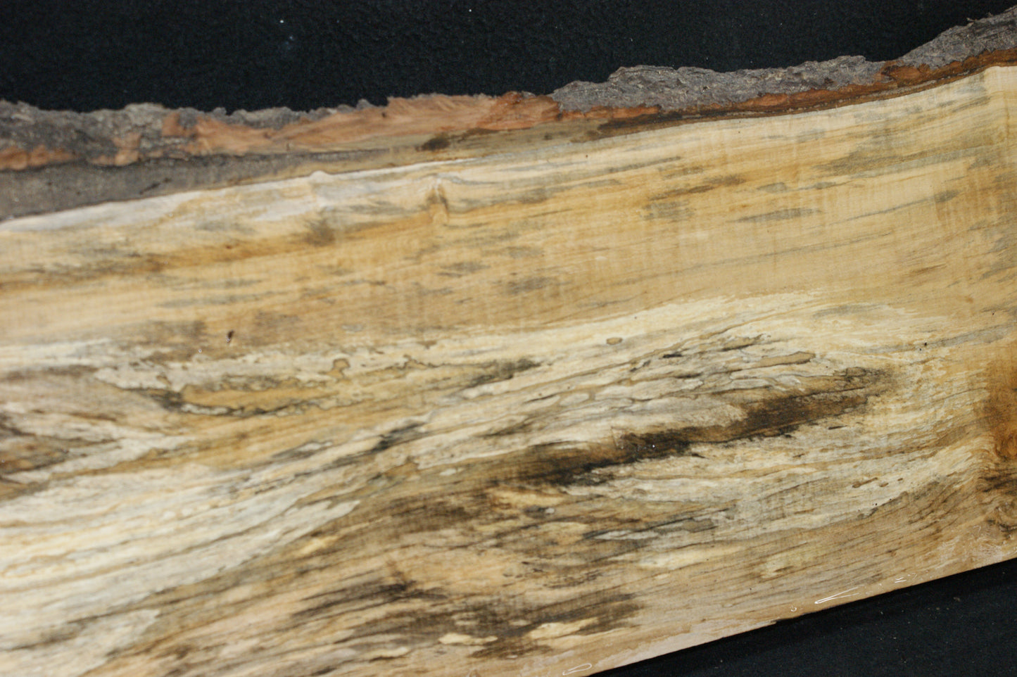 Spalted lime wood, shelving, woodcarving, mantel     (700)
