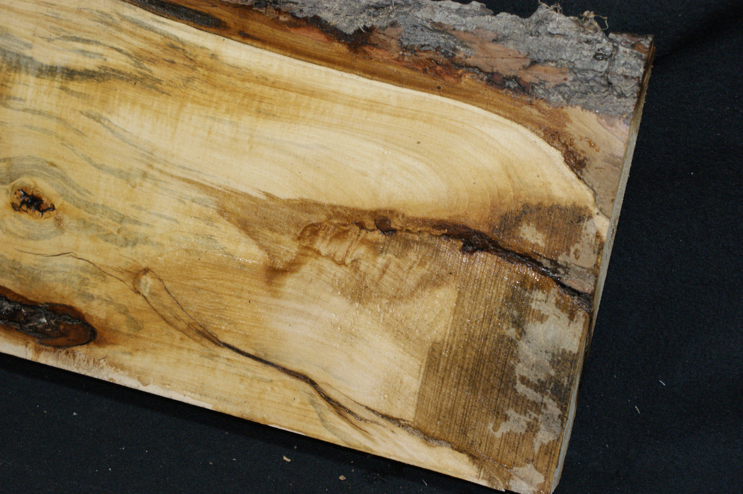 Spalted lime wood, shelving, woodcarving, mantel     (700)