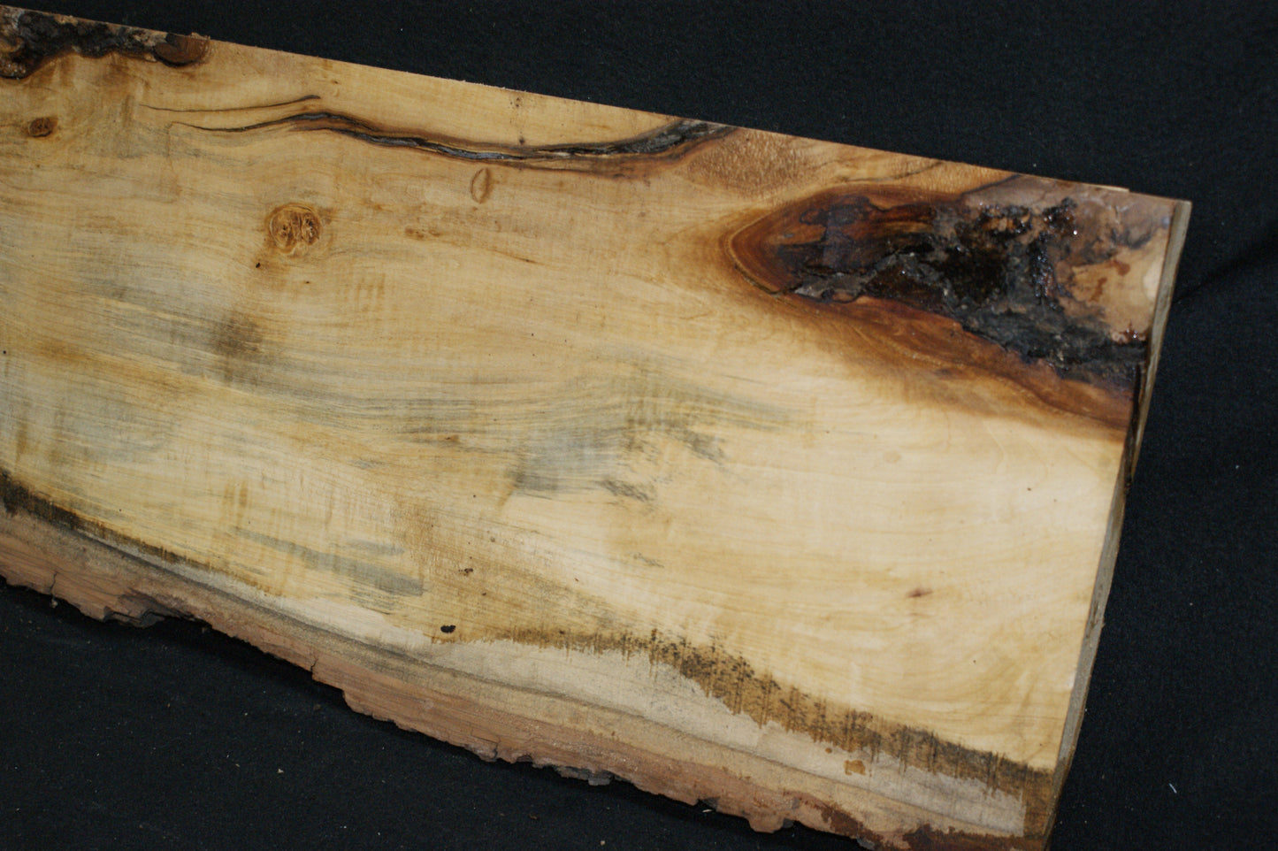 Spalted lime wood, shelving, woodcarving, mantel     (700)