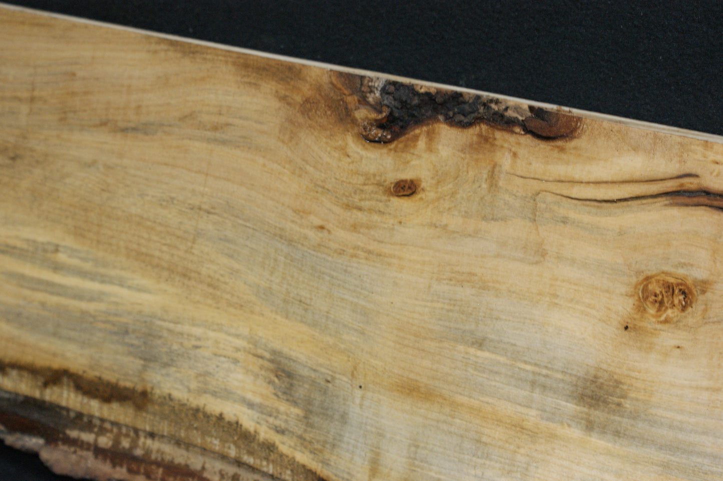 Spalted lime wood, shelving, woodcarving, mantel     (700)