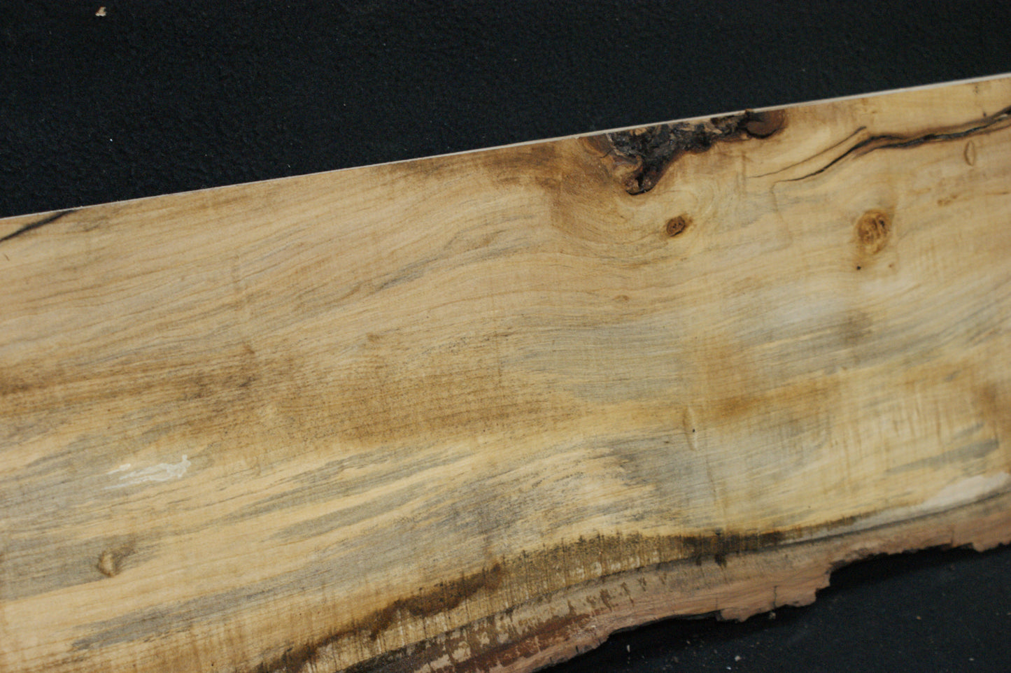 Spalted lime wood, shelving, woodcarving, mantel     (700)
