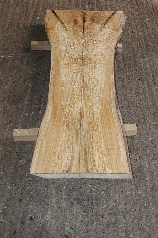Book matched guitar body, London plane 1200 L x 525 - 325 W x 50 mm (797)