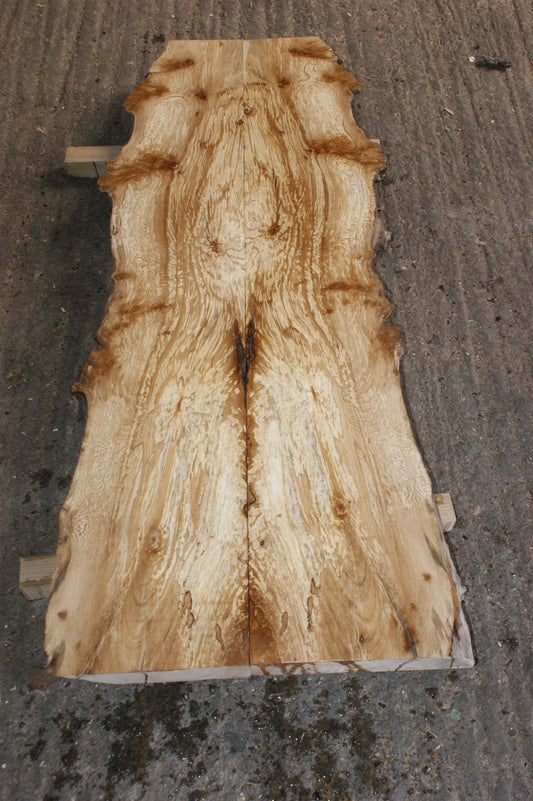 Book matched guitar body, Burr London Plane 1196 L x 485 - 300 W x 50 mm (799)