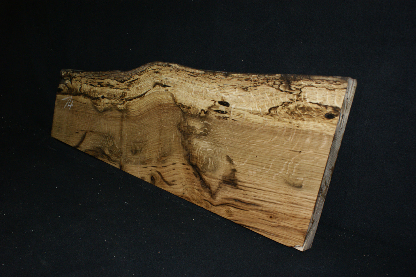 (74) TURKEY OAK, 910 L x 304 W x 44 D mm, RUSTIC HARDWOOD, CRAFTS, SHELVING.