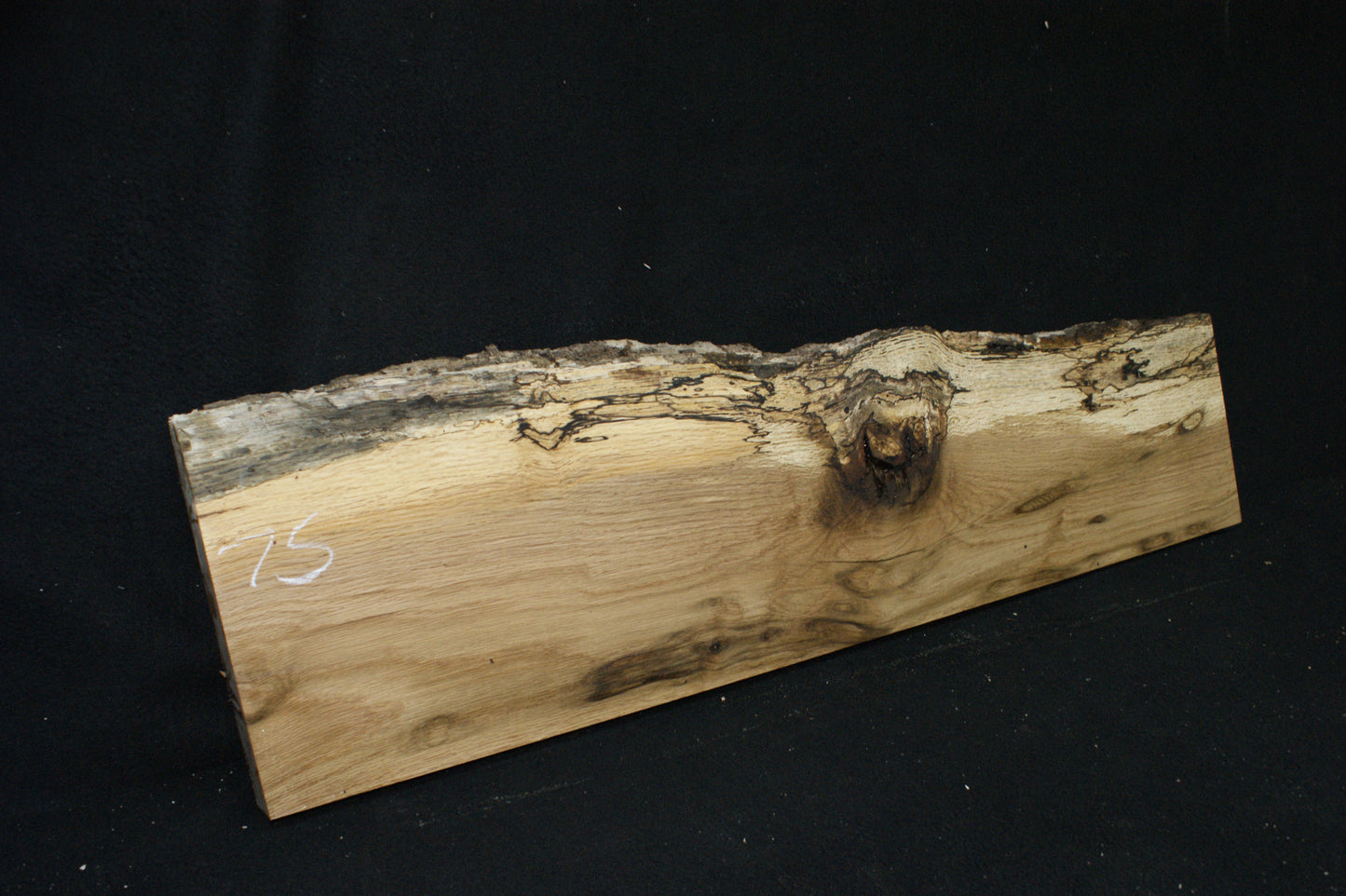 (75) SPALTED TURKEY OAK, 1009 L x 255 W x 45 D mm, RUSTIC HARDWOOD, CRAFTS, SHELVING