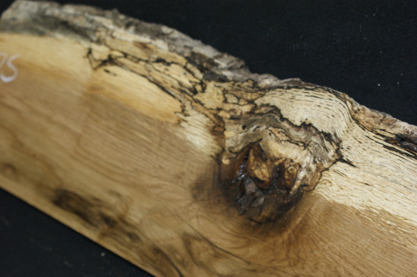 (75) SPALTED TURKEY OAK, 1009 L x 255 W x 45 D mm, RUSTIC HARDWOOD, CRAFTS, SHELVING