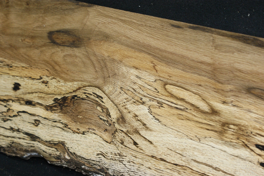 (75) SPALTED TURKEY OAK, 1009 L x 255 W x 45 D mm, RUSTIC HARDWOOD, CRAFTS, SHELVING Oak & Burr Oak