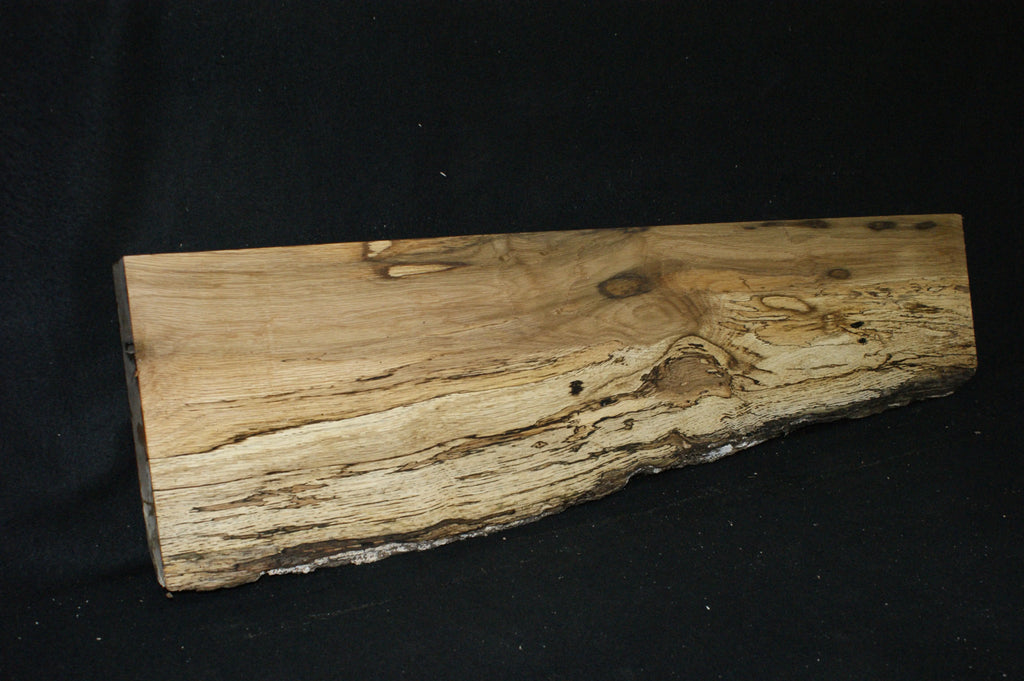 (75) SPALTED TURKEY OAK, 1009 L x 255 W x 45 D mm, RUSTIC HARDWOOD, CRAFTS, SHELVING Oak & Burr Oak