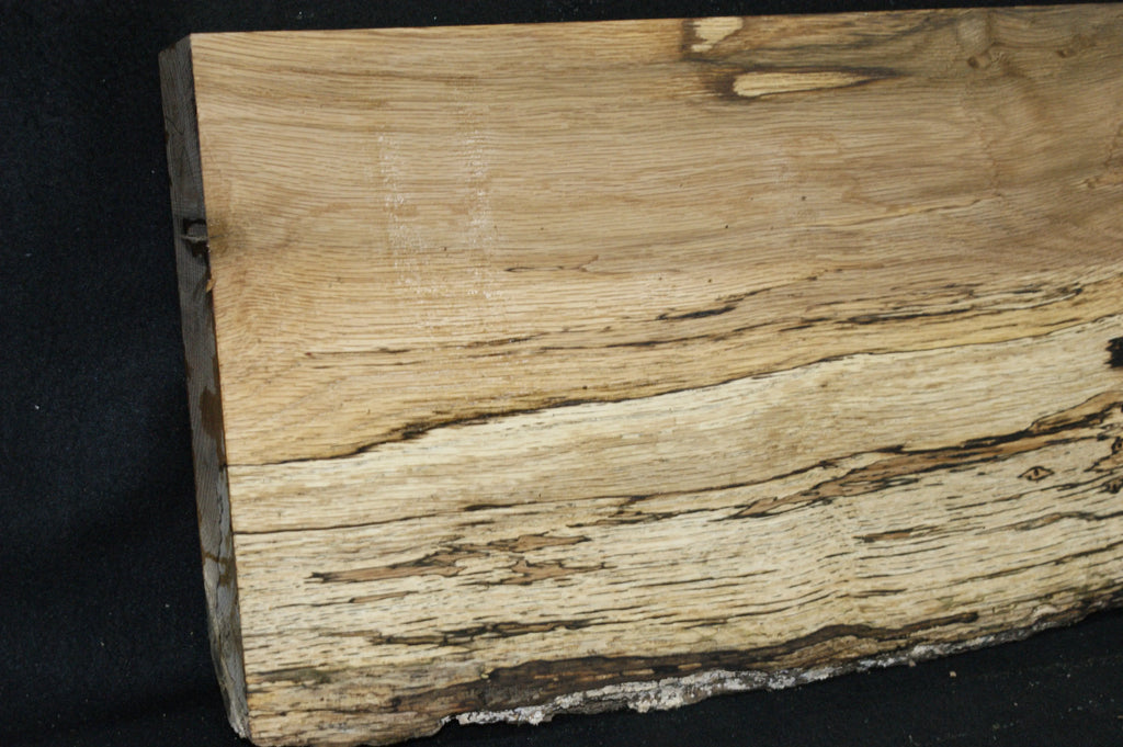 (75) SPALTED TURKEY OAK, 1009 L x 255 W x 45 D mm, RUSTIC HARDWOOD, CRAFTS, SHELVING Oak & Burr Oak