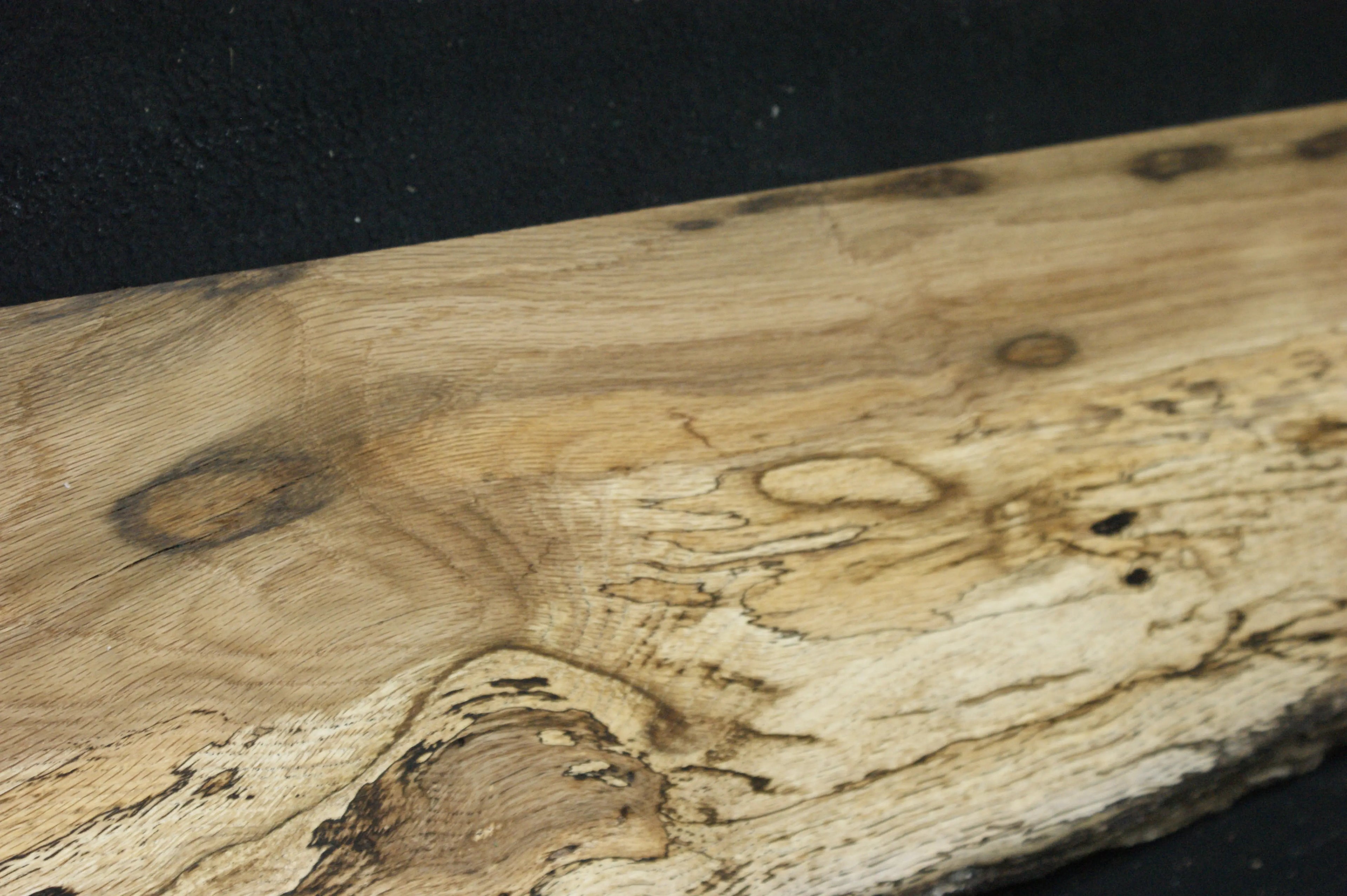 (75) SPALTED TURKEY OAK, 1009 L x 255 W x 45 D mm, RUSTIC HARDWOOD, CRAFTS, SHELVING Oak & Burr Oak