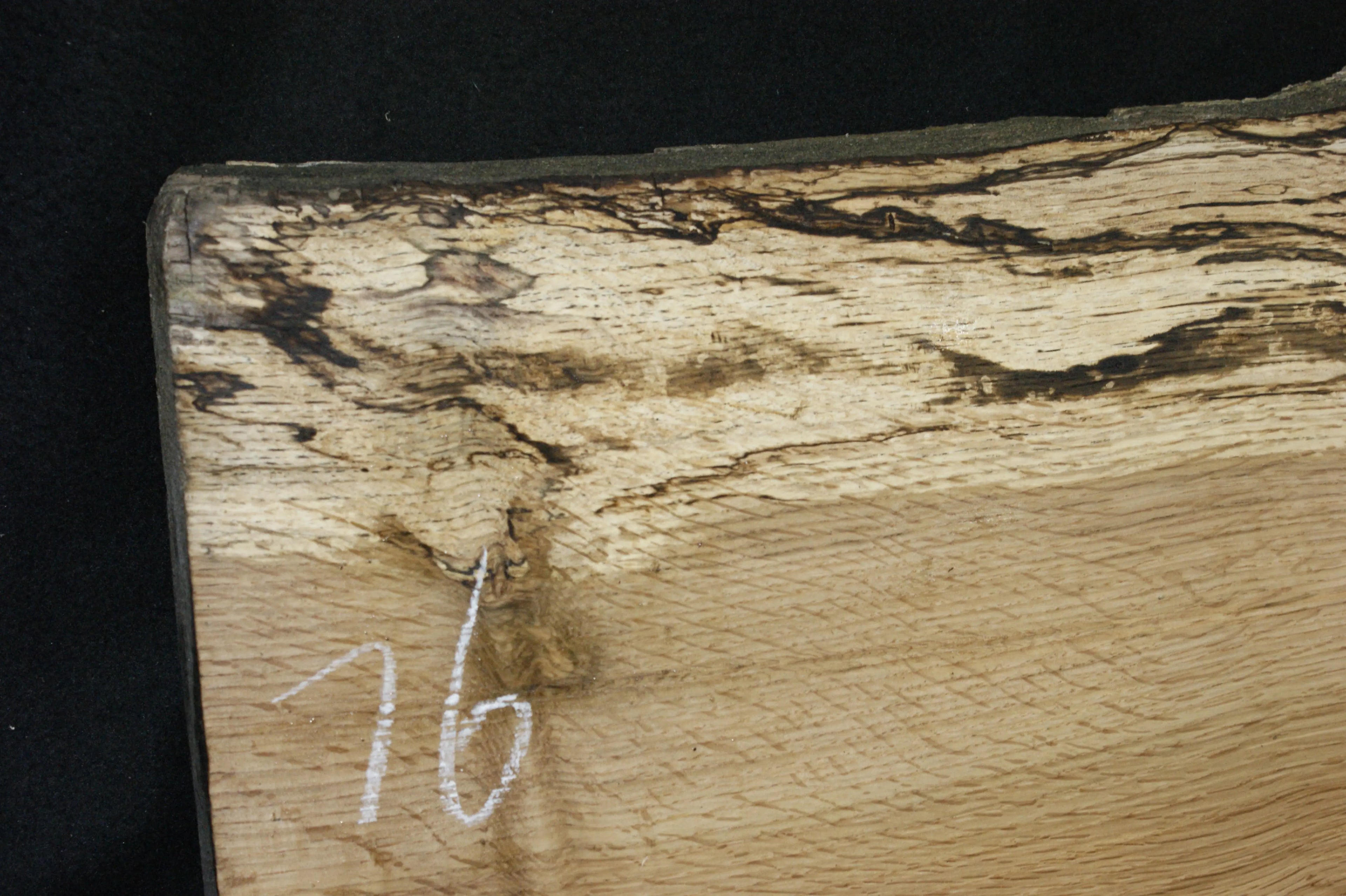 (76) SPALTED TURKEY OAK, 1016 L x 315 W x 45 D mm, RUSTIC HARDWOOD, CRAFTS, SHELVING Oak & Burr Oak
