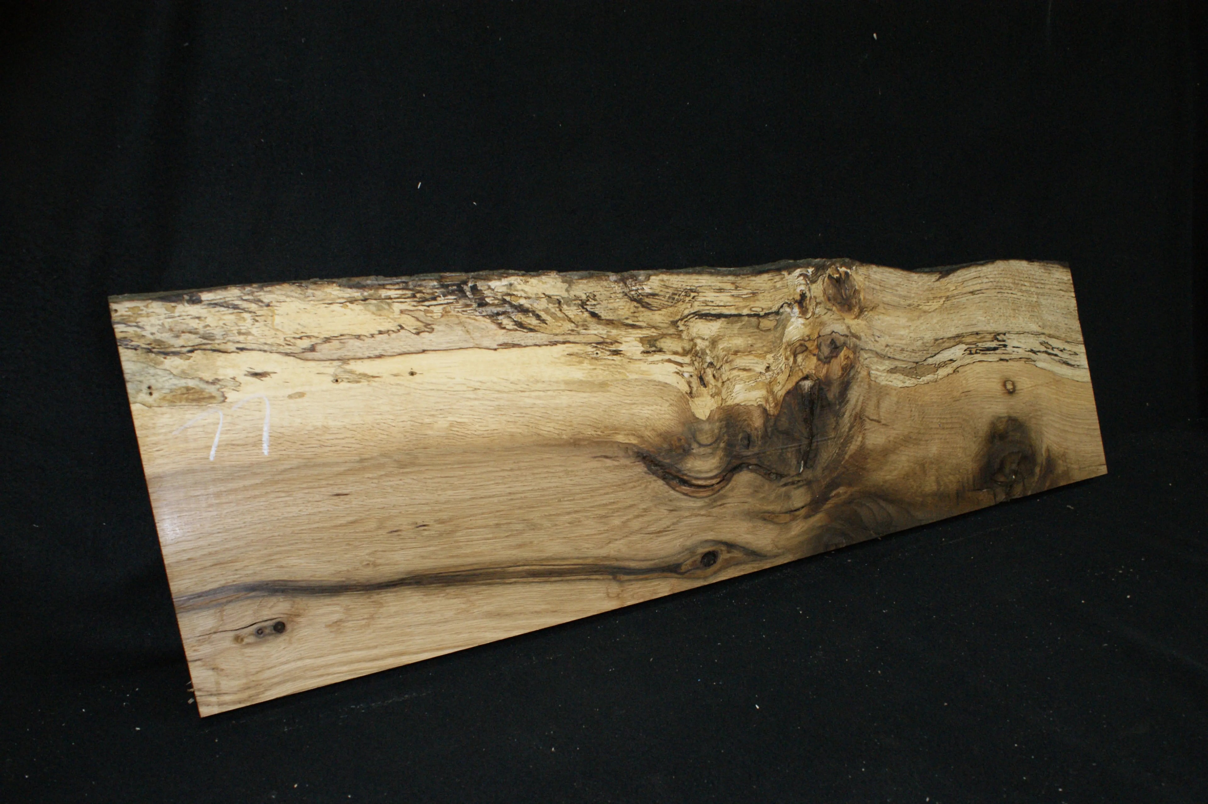 (77) SPALTED TURKEY OAK, 1032 L x 315 W x 45 D mm, RUSTIC HARDWOOD, CRAFTS, SHELVING Oak & Burr Oak