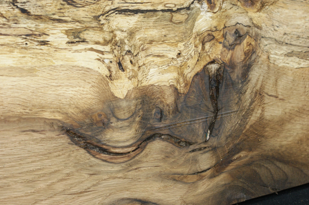 (77) SPALTED TURKEY OAK, 1032 L x 315 W x 45 D mm, RUSTIC HARDWOOD, CRAFTS, SHELVING Oak & Burr Oak