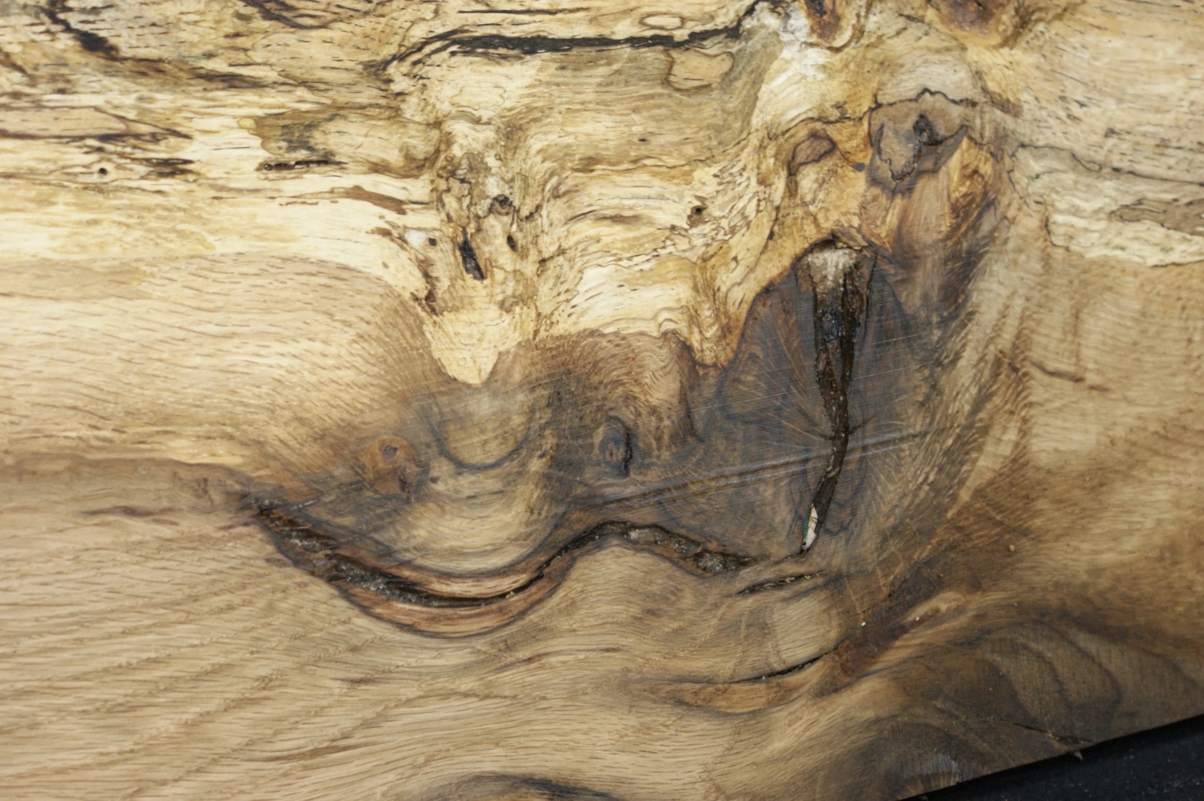 (77) SPALTED TURKEY OAK, 1032 L x 315 W x 45 D mm, RUSTIC HARDWOOD, CRAFTS, SHELVING Oak & Burr Oak