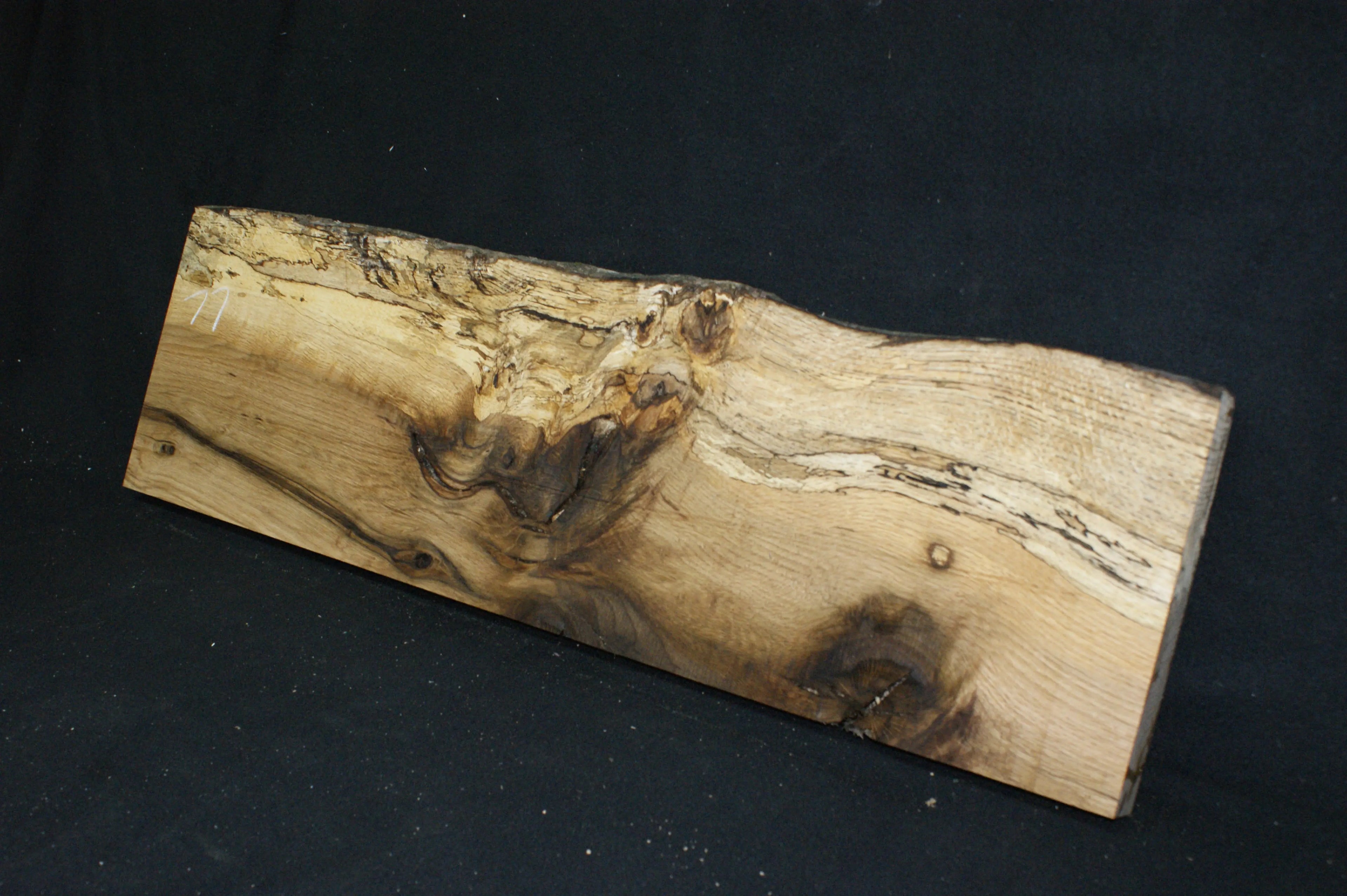 (77) SPALTED TURKEY OAK, 1032 L x 315 W x 45 D mm, RUSTIC HARDWOOD, CRAFTS, SHELVING Oak & Burr Oak