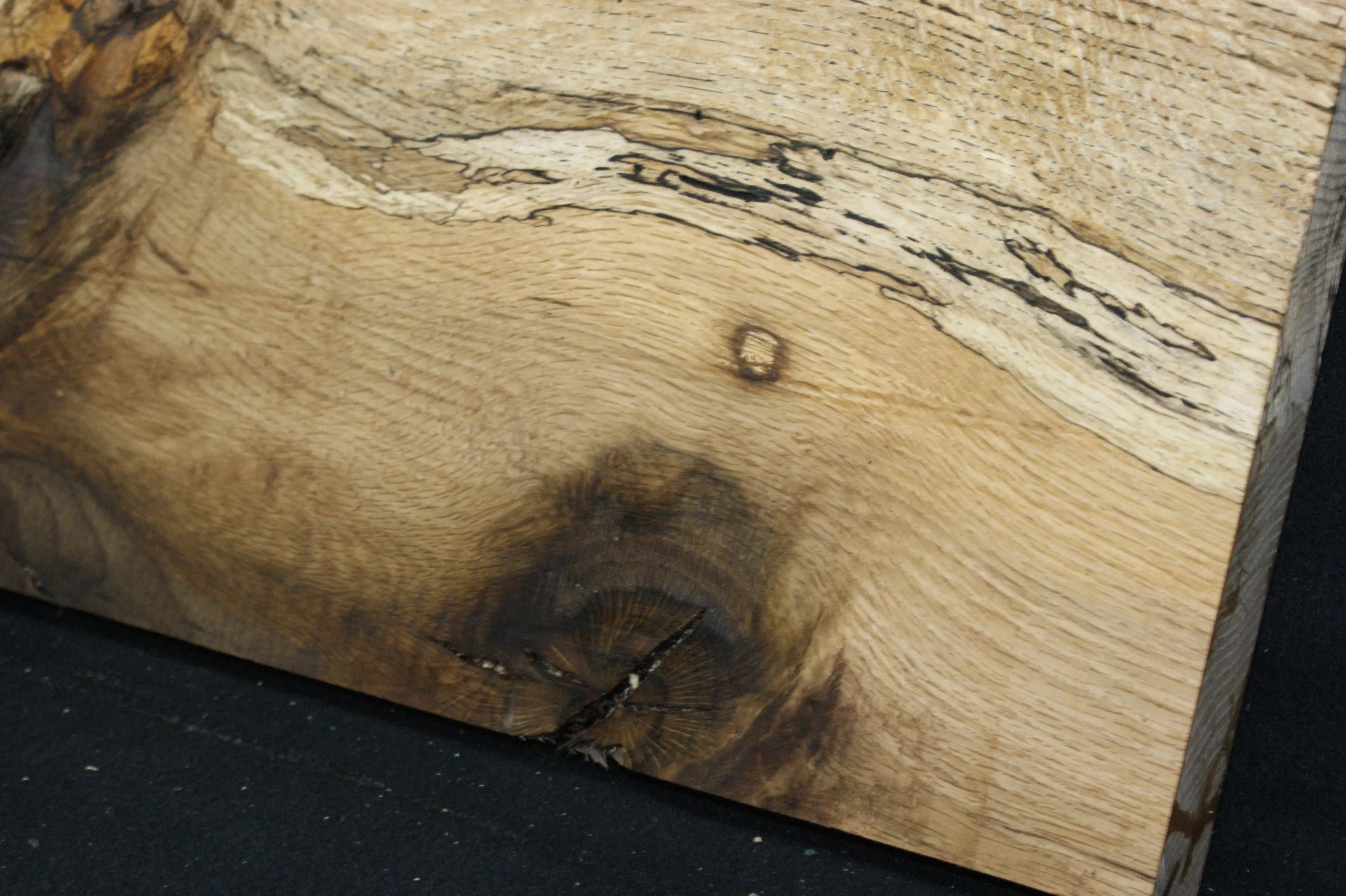 (77) SPALTED TURKEY OAK, 1032 L x 315 W x 45 D mm, RUSTIC HARDWOOD, CRAFTS, SHELVING Oak & Burr Oak