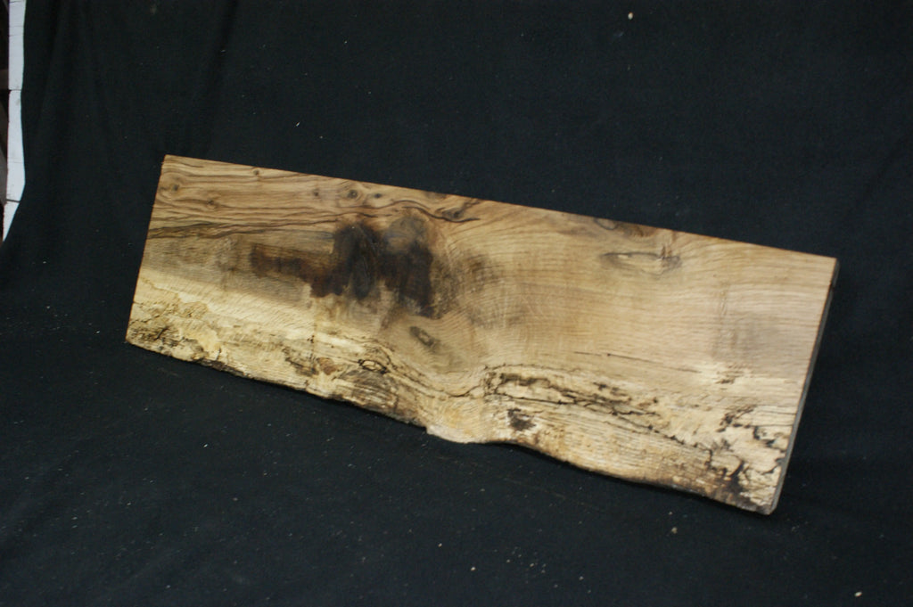 (77) SPALTED TURKEY OAK, 1032 L x 315 W x 45 D mm, RUSTIC HARDWOOD, CRAFTS, SHELVING Oak & Burr Oak