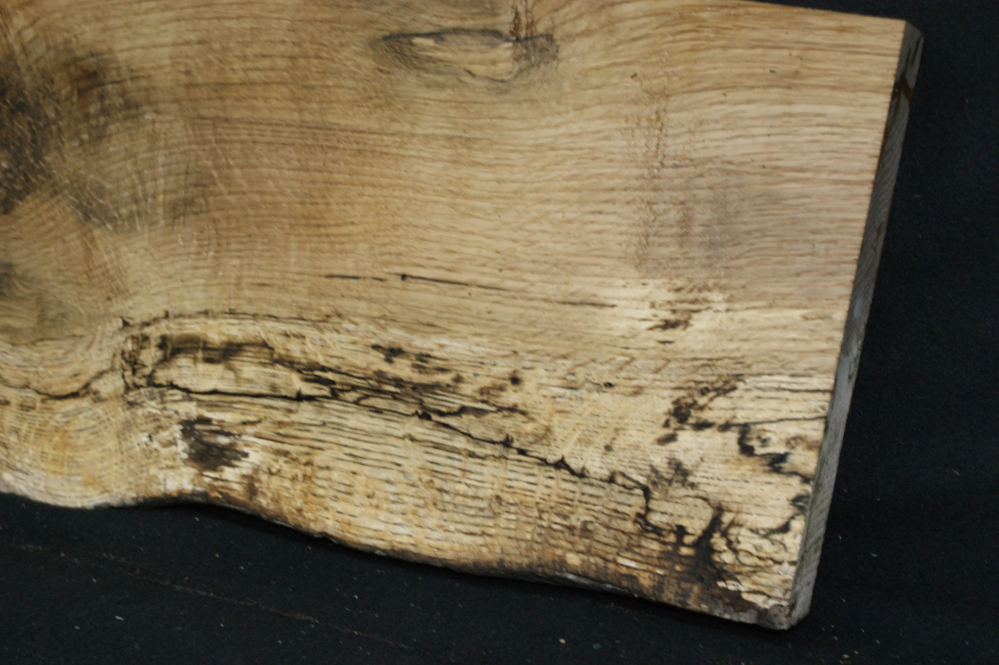(77) SPALTED TURKEY OAK, 1032 L x 315 W x 45 D mm, RUSTIC HARDWOOD, CRAFTS, SHELVING Oak & Burr Oak