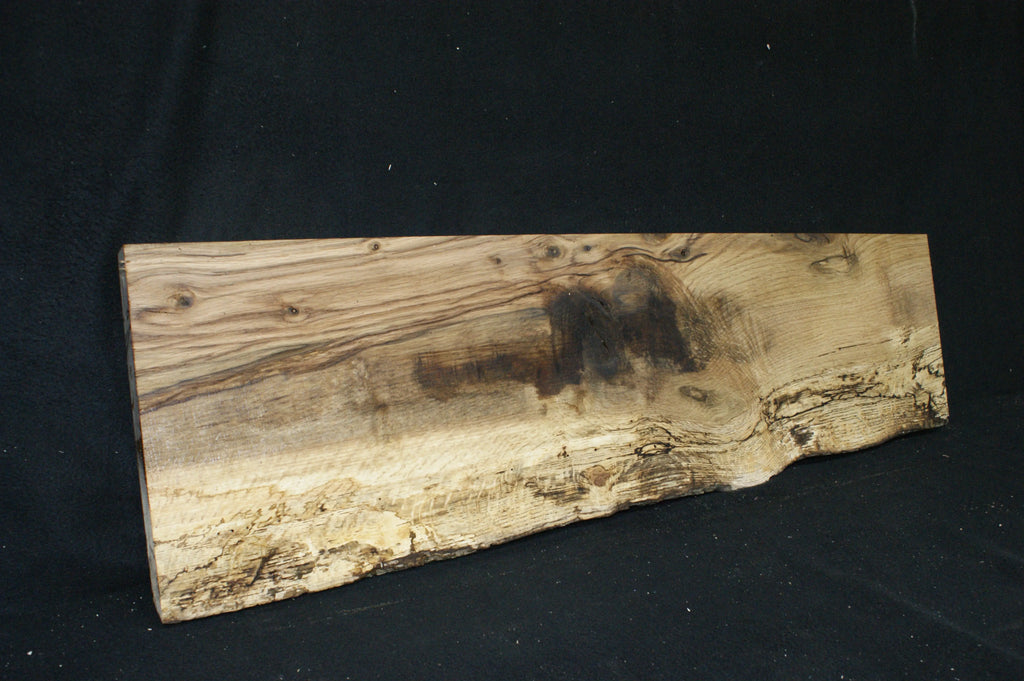(77) SPALTED TURKEY OAK, 1032 L x 315 W x 45 D mm, RUSTIC HARDWOOD, CRAFTS, SHELVING Oak & Burr Oak