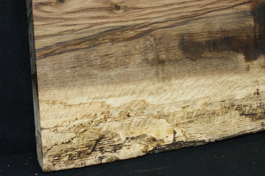 (77) SPALTED TURKEY OAK, 1032 L x 315 W x 45 D mm, RUSTIC HARDWOOD, CRAFTS, SHELVING Oak & Burr Oak
