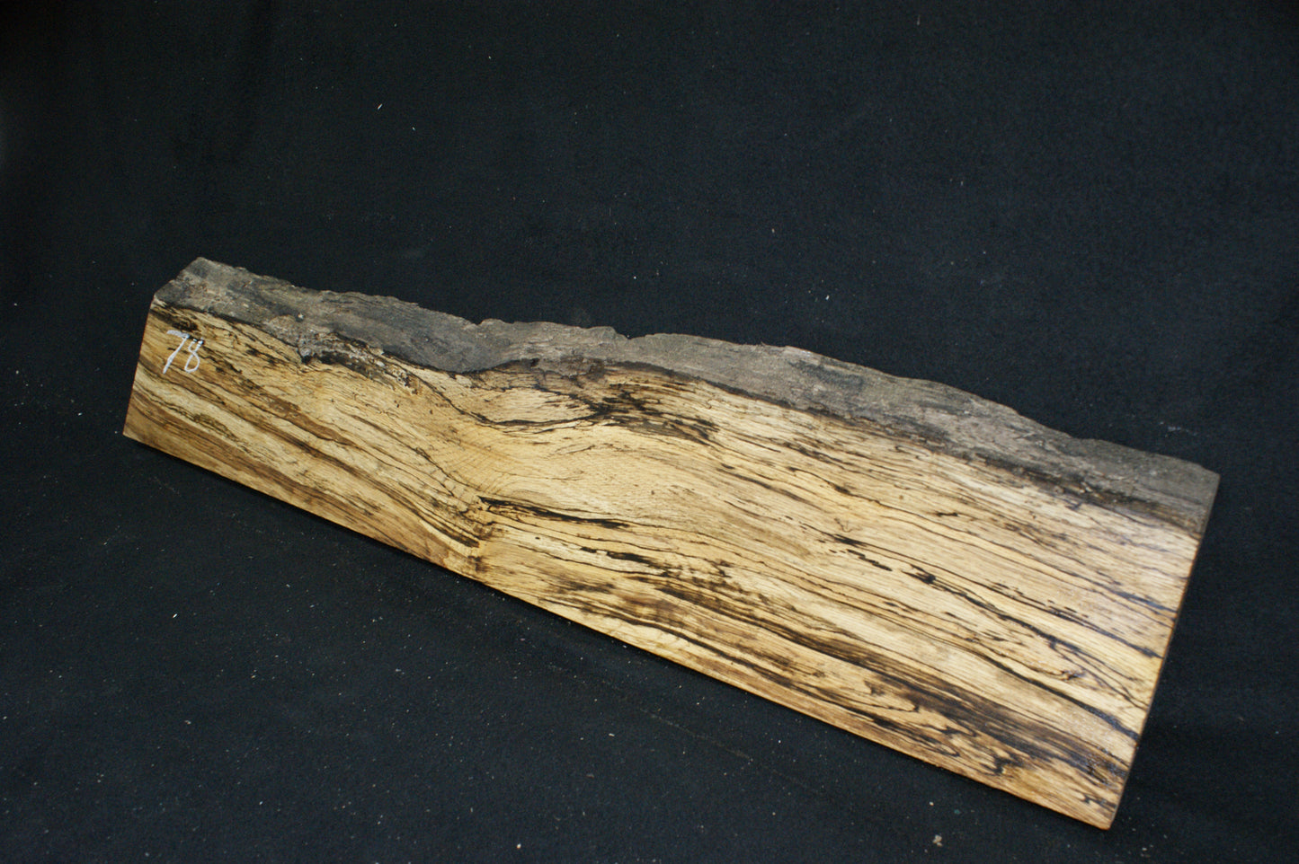 (78) SPALTED TURKEY OAK, 1003 L x 235 W x 45 D mm RUSTIC HARDWOOD, CRAFTS, SHELVING