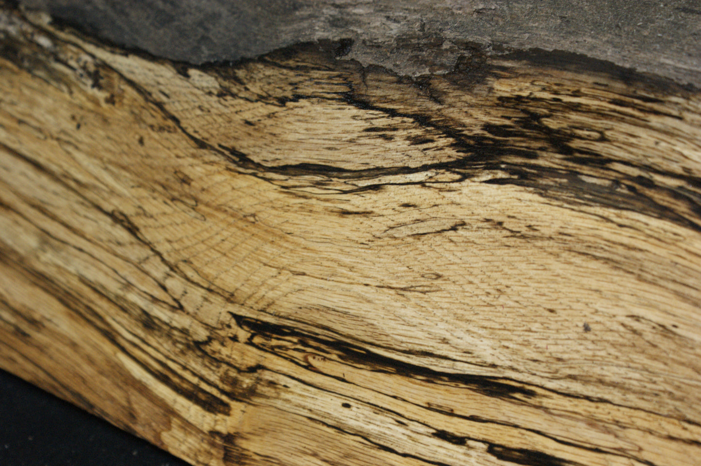 (78) SPALTED TURKEY OAK, 1003 L x 235 W x 45 D mm RUSTIC HARDWOOD, CRAFTS, SHELVING