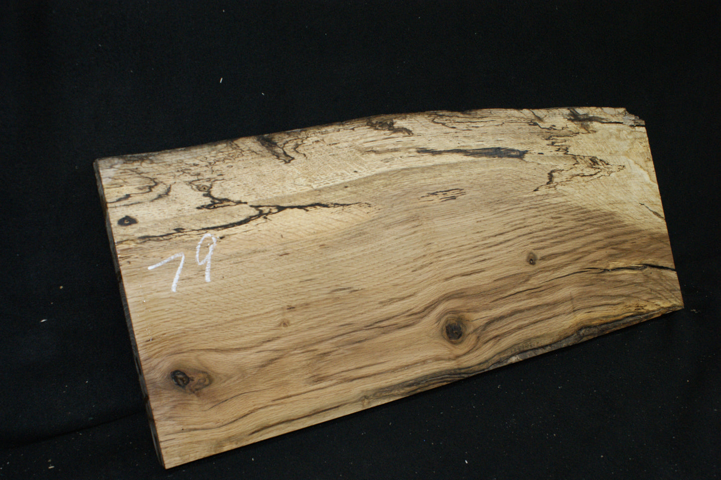 (79) SPALTED TURKEY OAK, 797 L x 328 W x 45 D mm RUSTIC HARDWOOD, CRAFTS, SHELVING