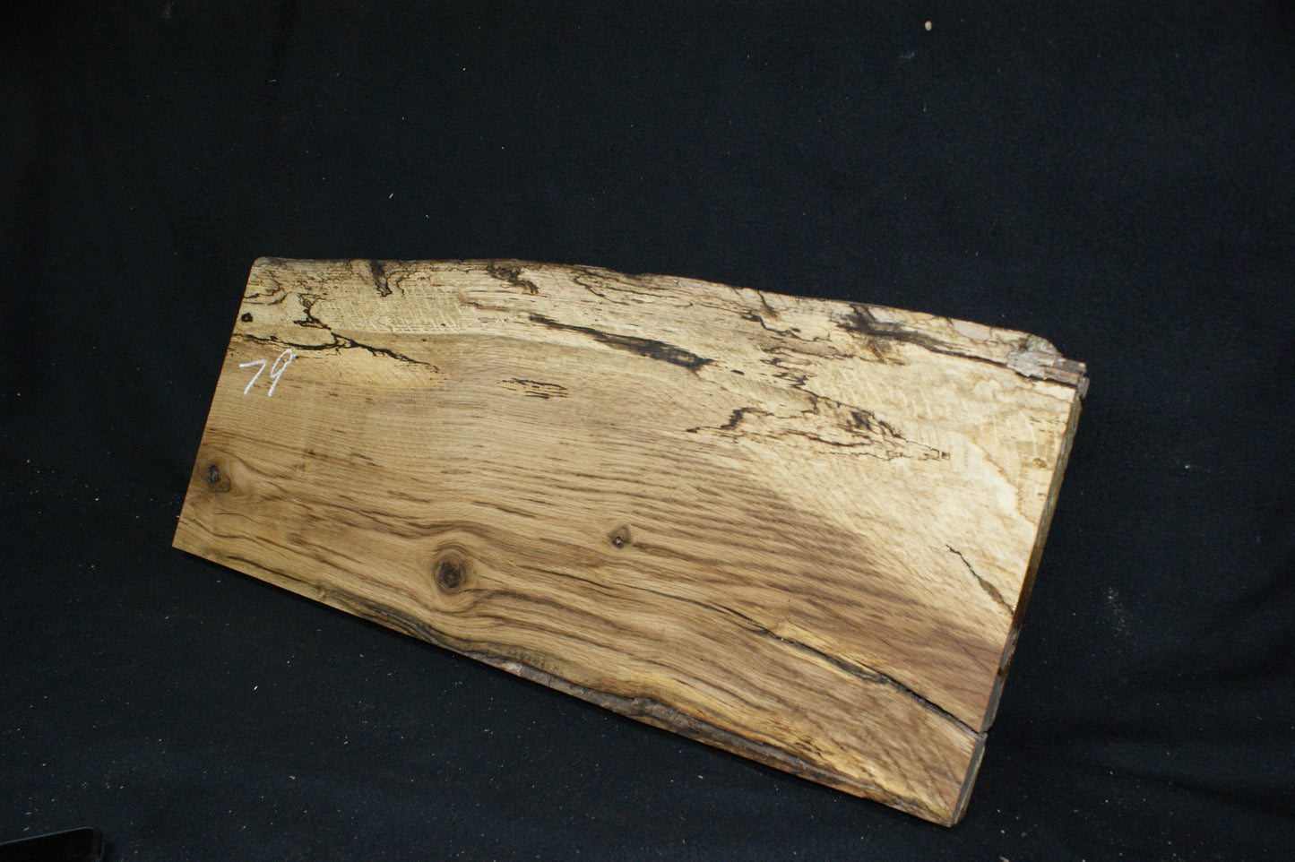 (79) SPALTED TURKEY OAK, 797 L x 328 W x 45 D mm RUSTIC HARDWOOD, CRAFTS, SHELVING