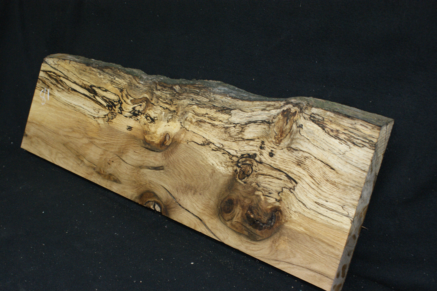 (81) SPALTED TURKEY OAK, 1000 L x 300 W x 45 D mm RUSTIC HARDWOOD, CRAFTS, SHELVING