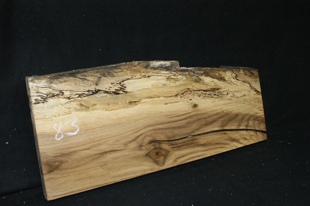 (83) SPALTED TURKEY OAK, 780 L x 310 W x 45 D mm RUSTIC HARDWOOD, CRAFTS, SHELVING Oak & Burr Oak