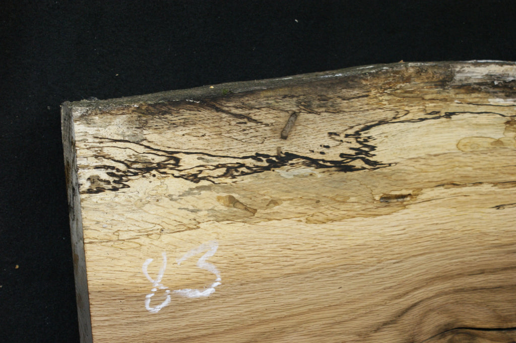 (83) SPALTED TURKEY OAK, 780 L x 310 W x 45 D mm RUSTIC HARDWOOD, CRAFTS, SHELVING Oak & Burr Oak