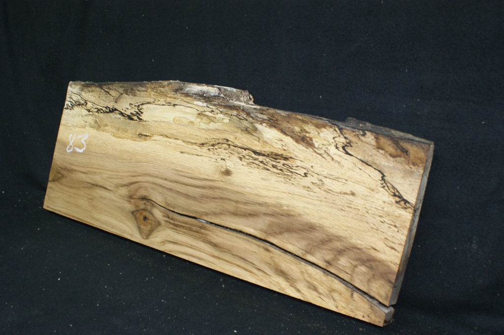 (83) SPALTED TURKEY OAK, 780 L x 310 W x 45 D mm RUSTIC HARDWOOD, CRAFTS, SHELVING Oak & Burr Oak