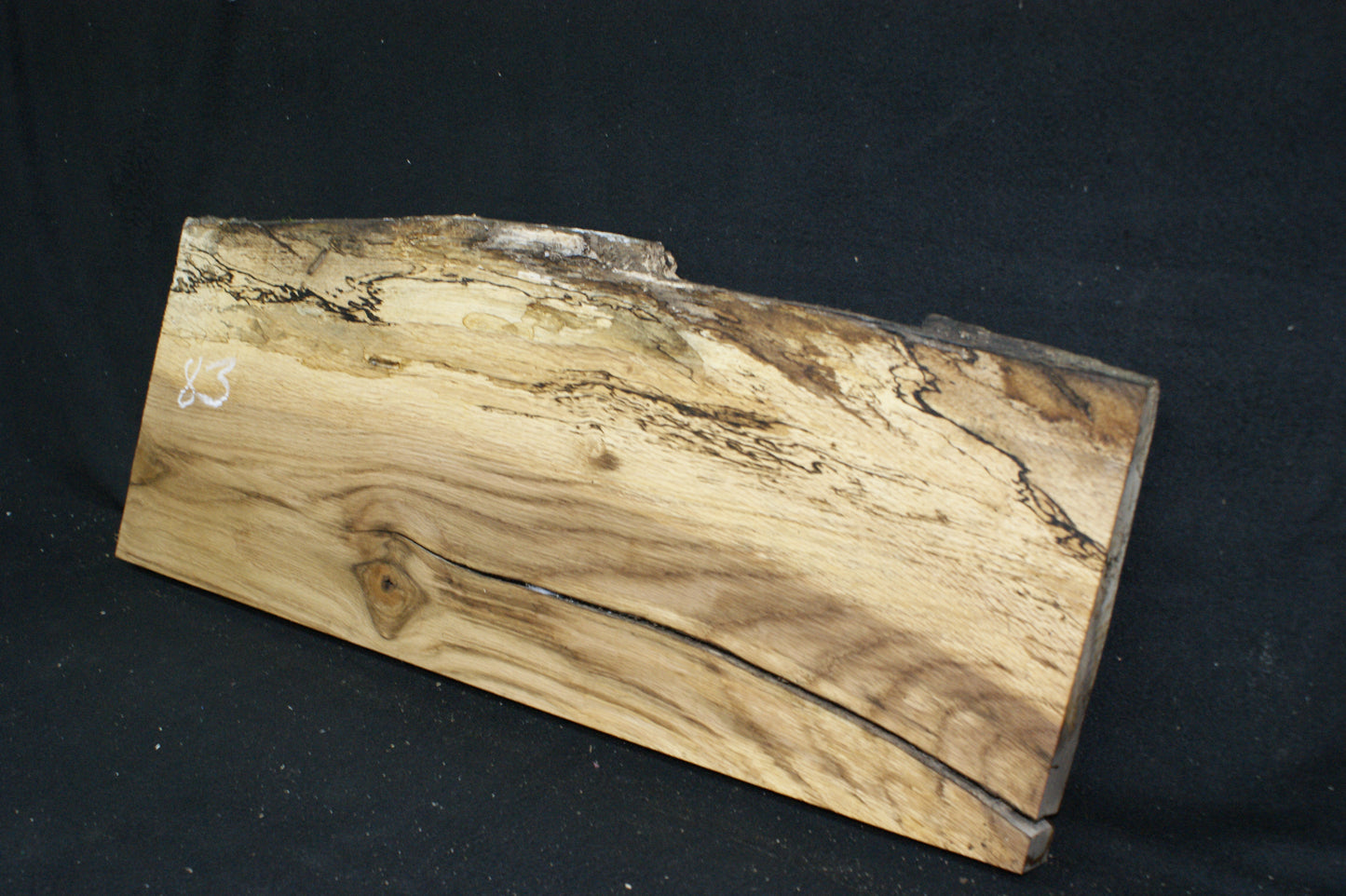 (83) SPALTED TURKEY OAK, 780 L x 310 W x 45 D mm RUSTIC HARDWOOD, CRAFTS, SHELVING