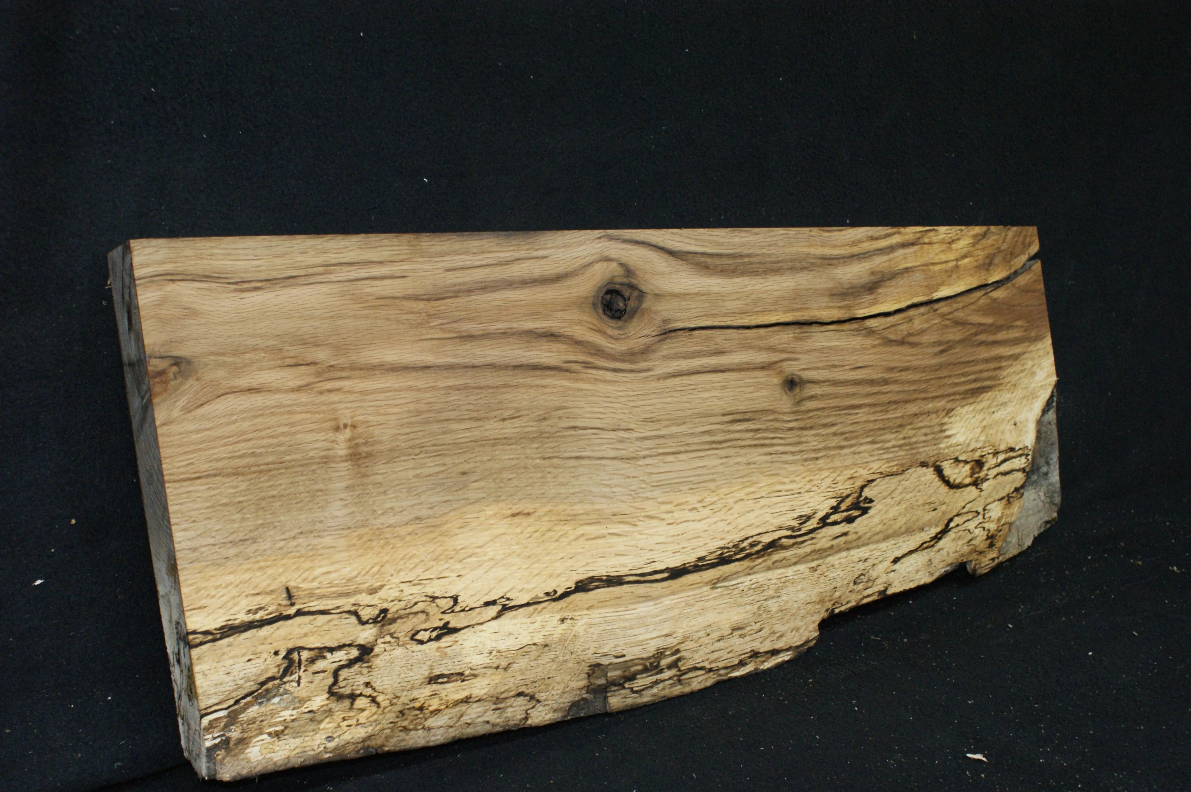 (83) SPALTED TURKEY OAK, 780 L x 310 W x 45 D mm RUSTIC HARDWOOD, CRAFTS, SHELVING Oak & Burr Oak