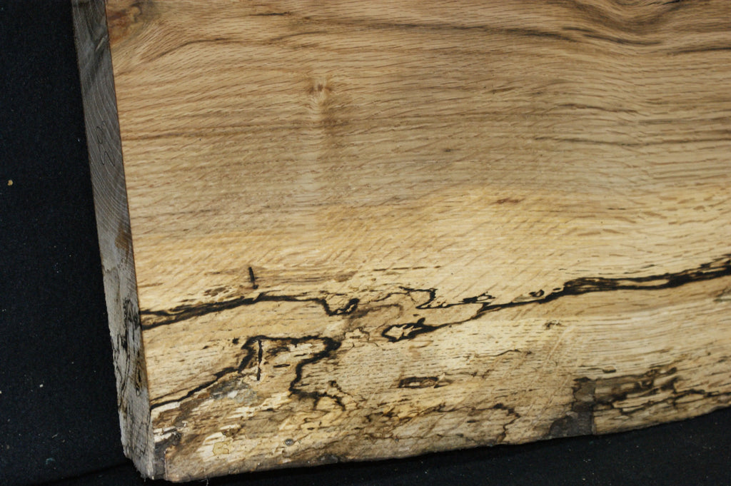 (83) SPALTED TURKEY OAK, 780 L x 310 W x 45 D mm RUSTIC HARDWOOD, CRAFTS, SHELVING Oak & Burr Oak