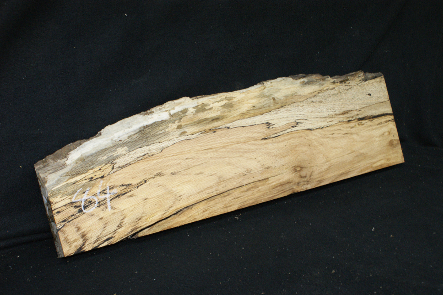 (84) SPALTED TURKEY OAK, 782 L x 225 W x 45 D mm RUSTIC HARDWOOD, CRAFTS, SHELVING