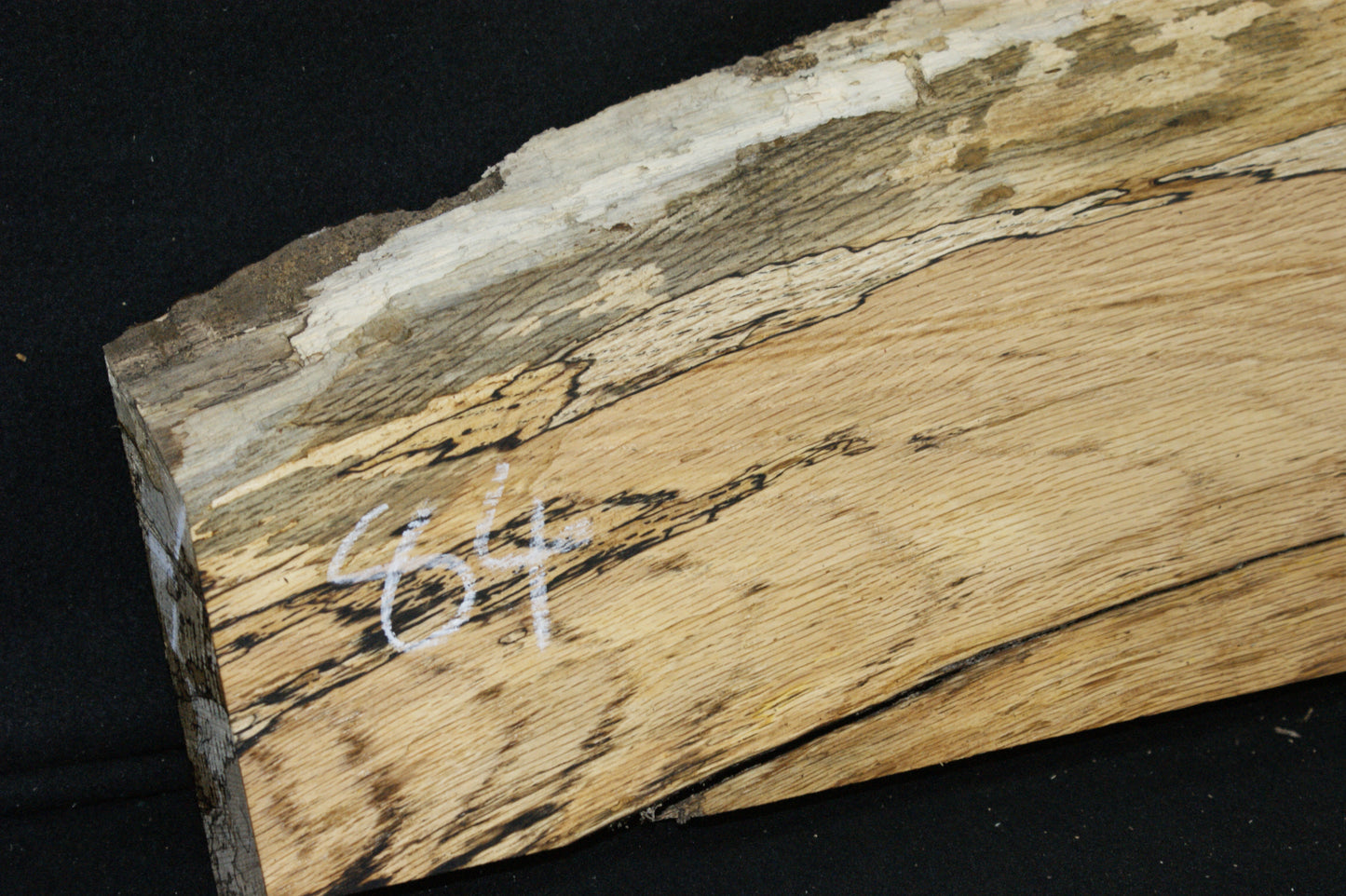 (84) SPALTED TURKEY OAK, 782 L x 225 W x 45 D mm RUSTIC HARDWOOD, CRAFTS, SHELVING